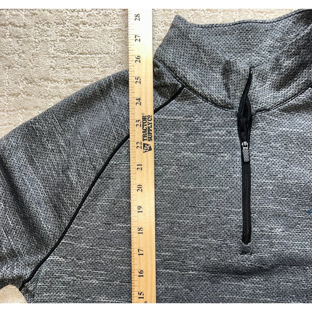 Greg Norman Quarter Zip Pullover Mens Medium Gray Performance Golf Sweater