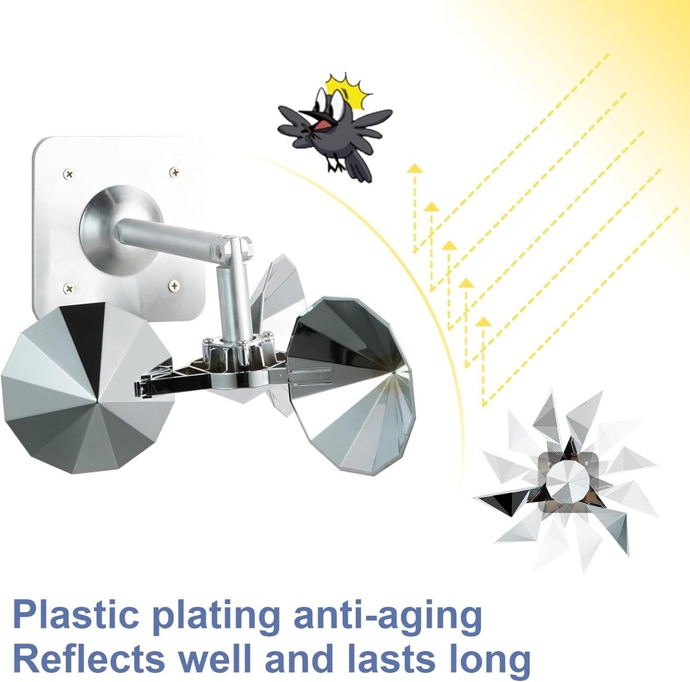 Polygonal Double-Sided Bird Reflector - Keep Pigeons and Sparrows Away Safely