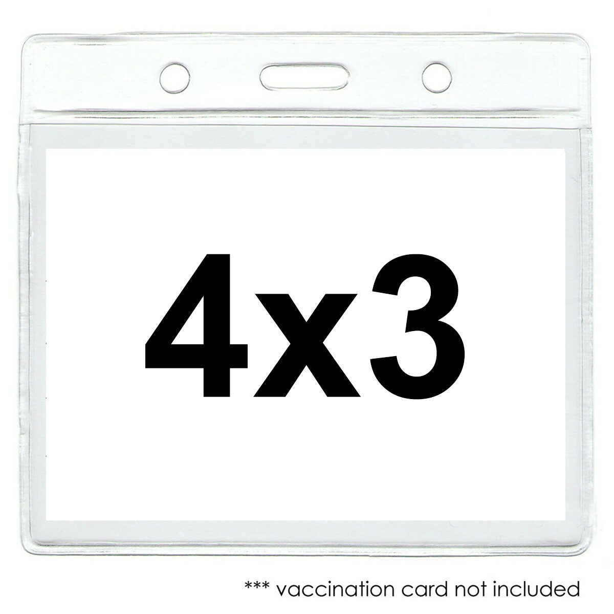 5 Pack Clear Vaccination Card Protector 4x3" Vaccine Record Holder Badge Sleeve
