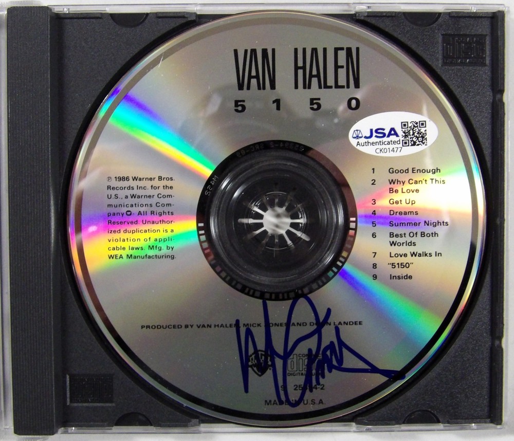 Michael Anthony Van Halen Signed 5150 CD JSA Authenticated
