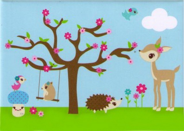 Animals Playing Tree Magnet BM4054