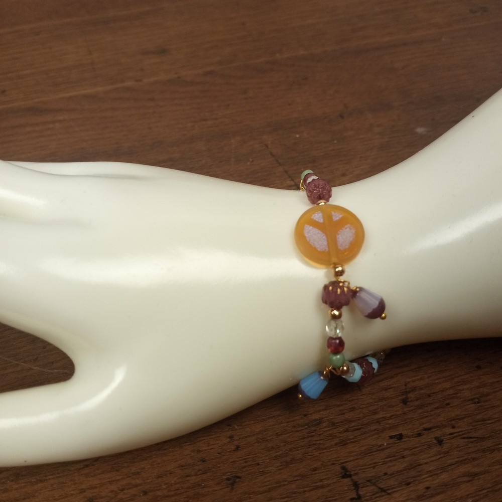 HANDMADE Soft Pastels Anklet & Bracelet Set