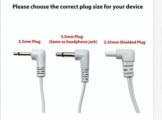 2 OR 4 Elastic Conductive Bands Electro Tens E-stim Set 2.35, 2.5 or 3.5mm Cable