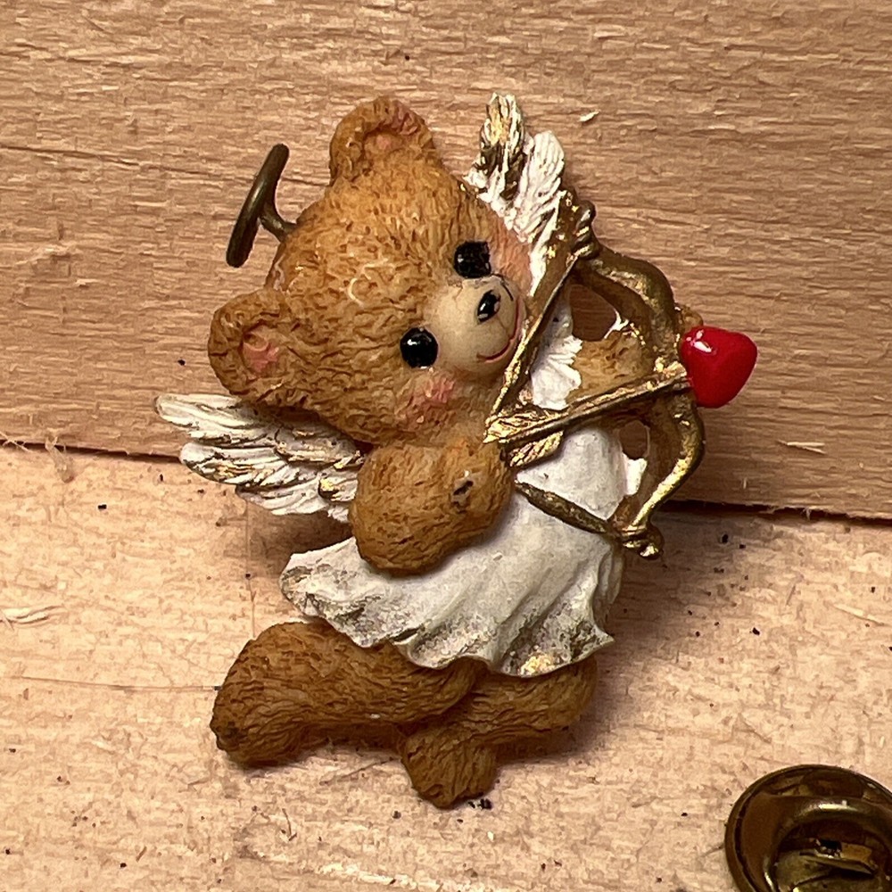 Cupid Bear Heart Pin