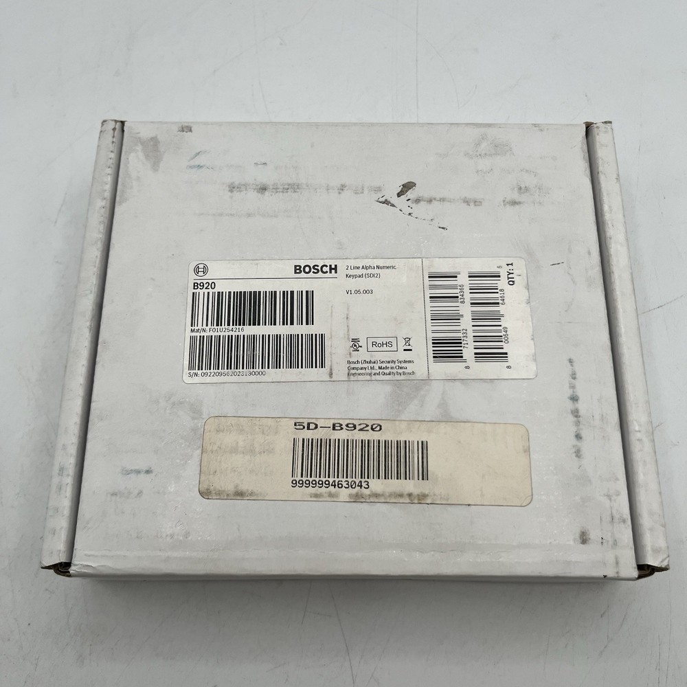 NEW IN BOX!! Bosch 2-Line Alphanumeric Intrusion LCD Security Keypad - B920