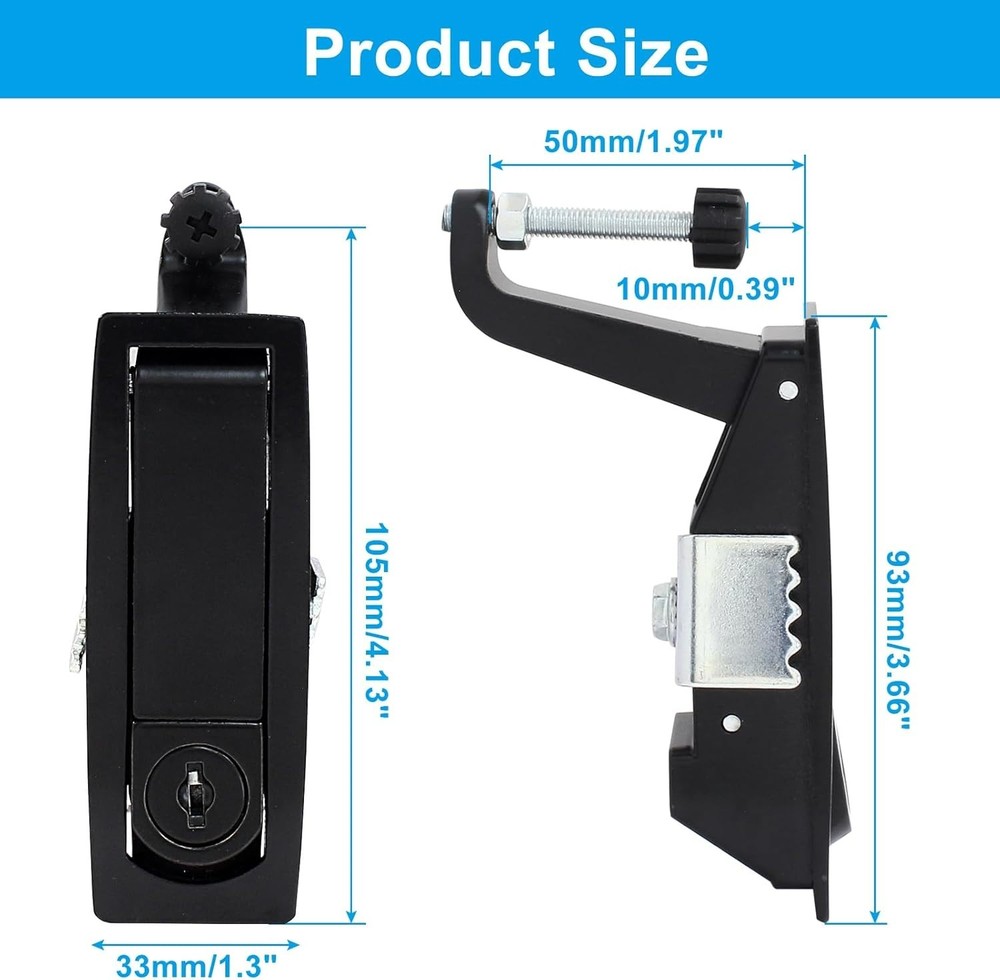 2 Pcs Compression Latch Lock, Zinc Alloy Trigger Latch Lock Adjustable Lever Ha
