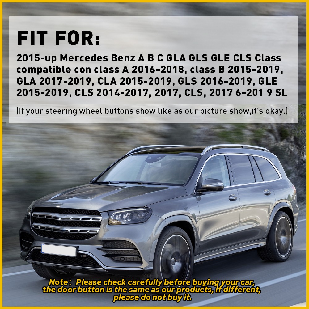 Steering Wheel Multi-Function Button Cover for Mercedes-Benz C300 2015-2019