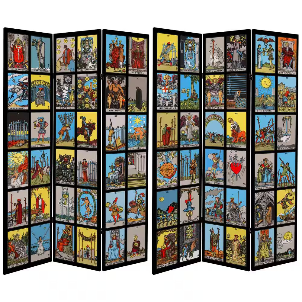 6 Ft. Printed 3-Panel Room Divider