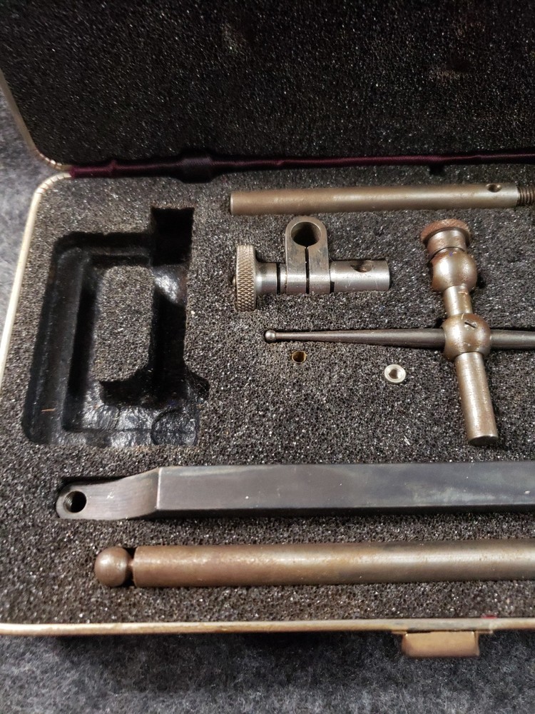 Starrett universal dial test indicator Plunger Back Rods Tips & Case C13B5)