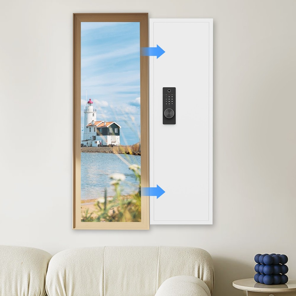 Secondhand 53"Biometric Hidden Wall Safe Between Studs Wall Gun Safe for Rifles