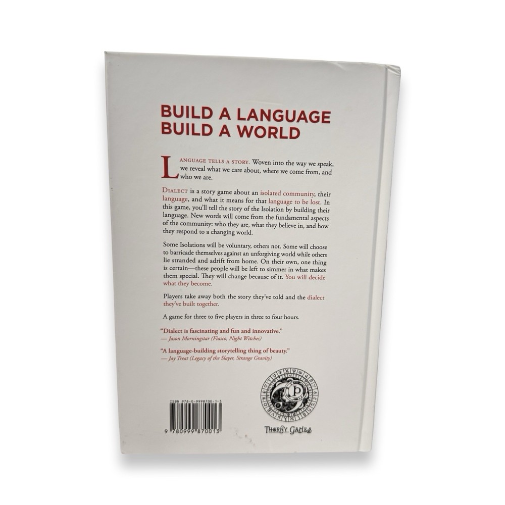 Dialect A Game About Language Hardcover RPG Thorny Games