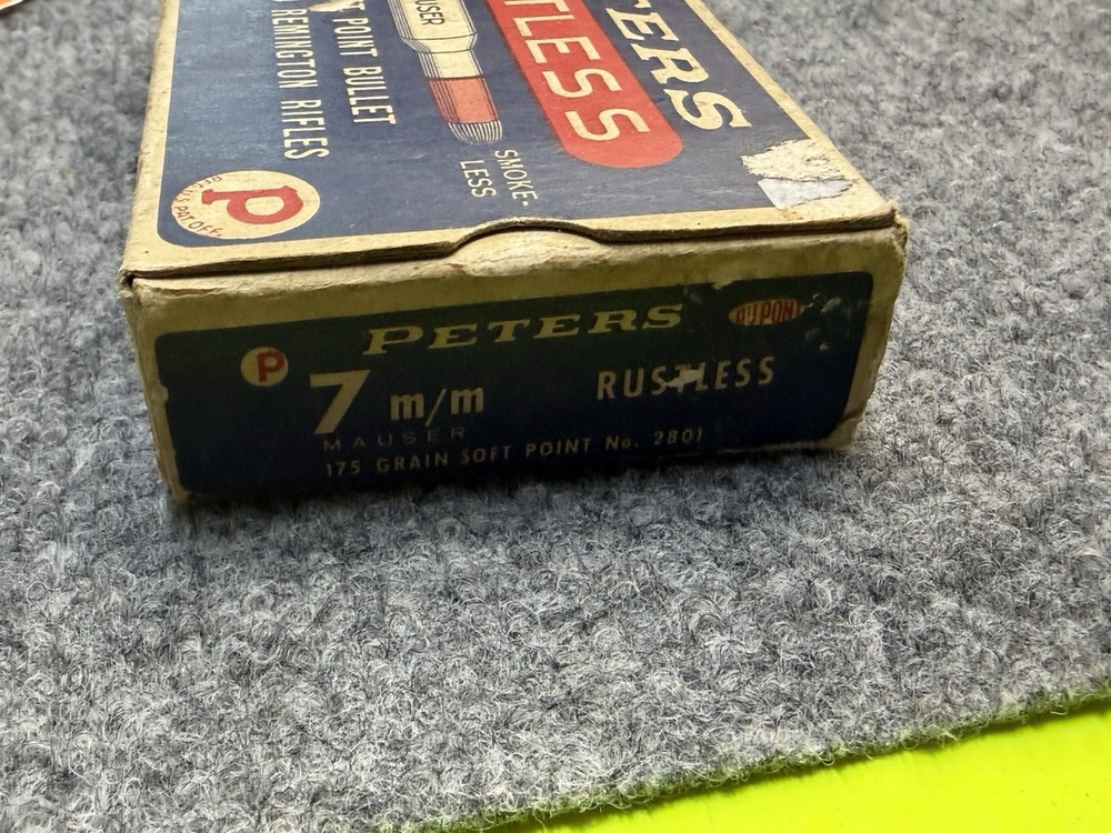 PETERS RUSTLESS 175 GRAIN SOFT POINT 7MM MAUSER (AMMO "BOX ONLY")