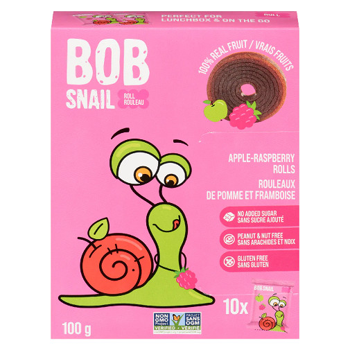 Bob Snail Fruit Roll Apple Raspberry 2 Pack