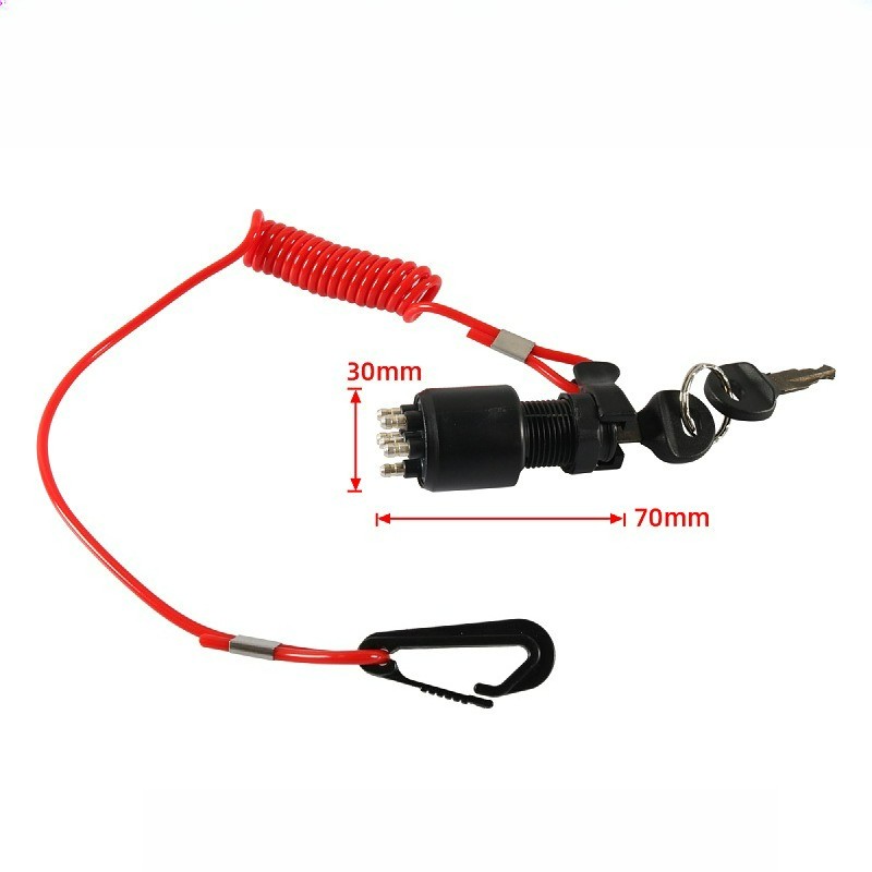 Ignition Key Switch / BRP Side Control Ignition Switch With Safety Lanyard-