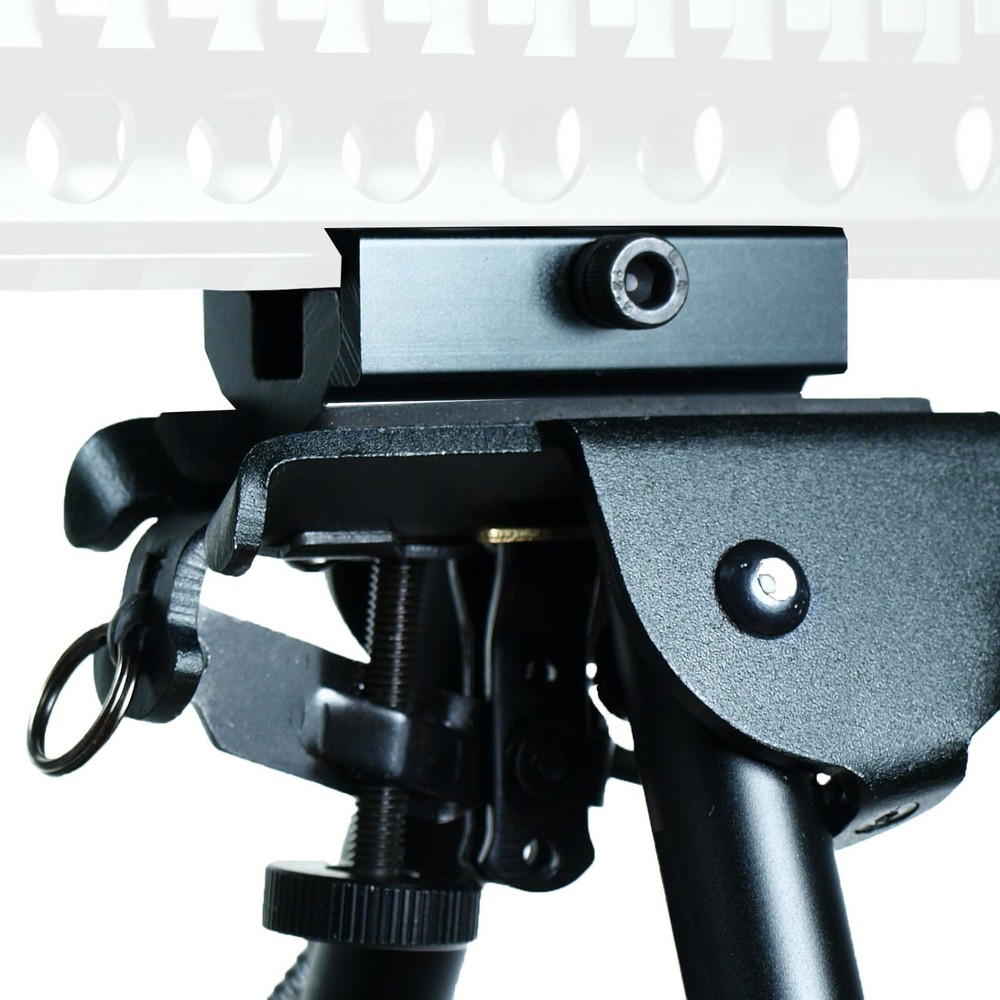 9" - 13" Adjustable Spring Return Hunting Rifle Bipod & Picatinny Adapter