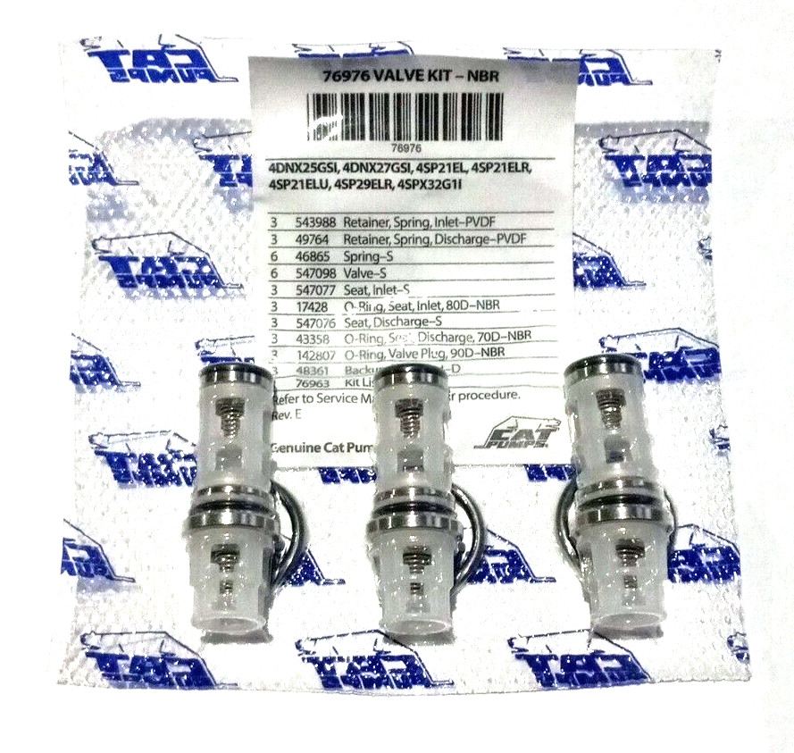 76976  VALVE KIT FOR CAT PUMP 4DNX,4SPX,4SP,4PPX, RSPX, 4SP PRESSURE WASHER