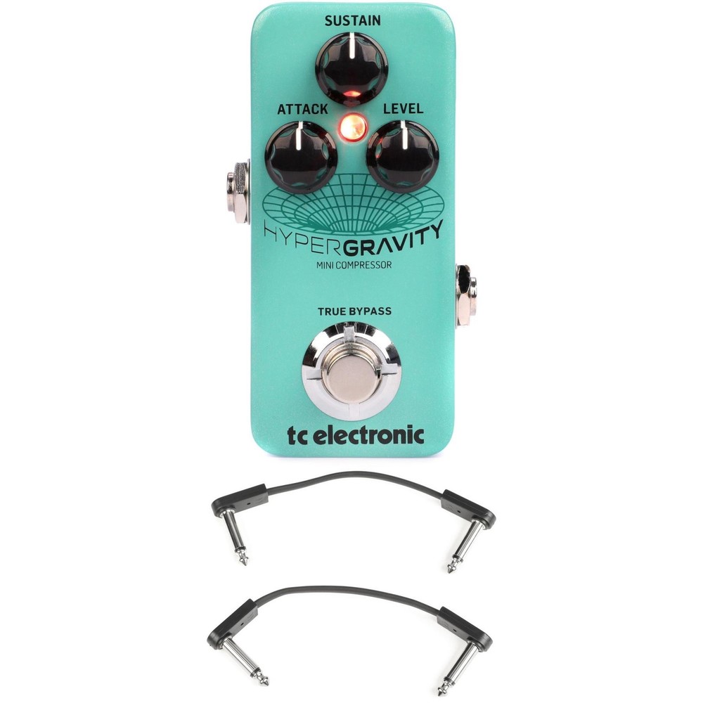 TC Electronic HyperGravity Mini Compressor Pedal with EBS Patch Cables