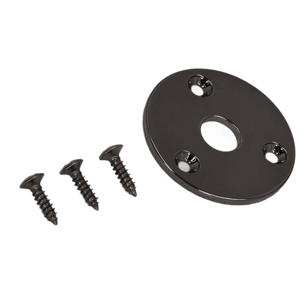 Guitar Jack Socket Plate Round Metal Input Output Cover Replacement Hardware For