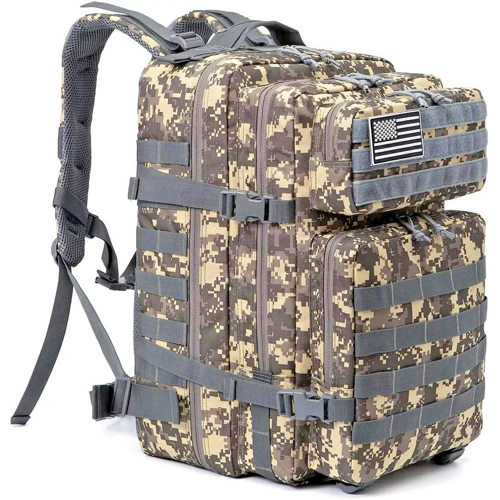 45L Military Tactical Backpacks For Men Camping Hiking Trekking Daypack Camo