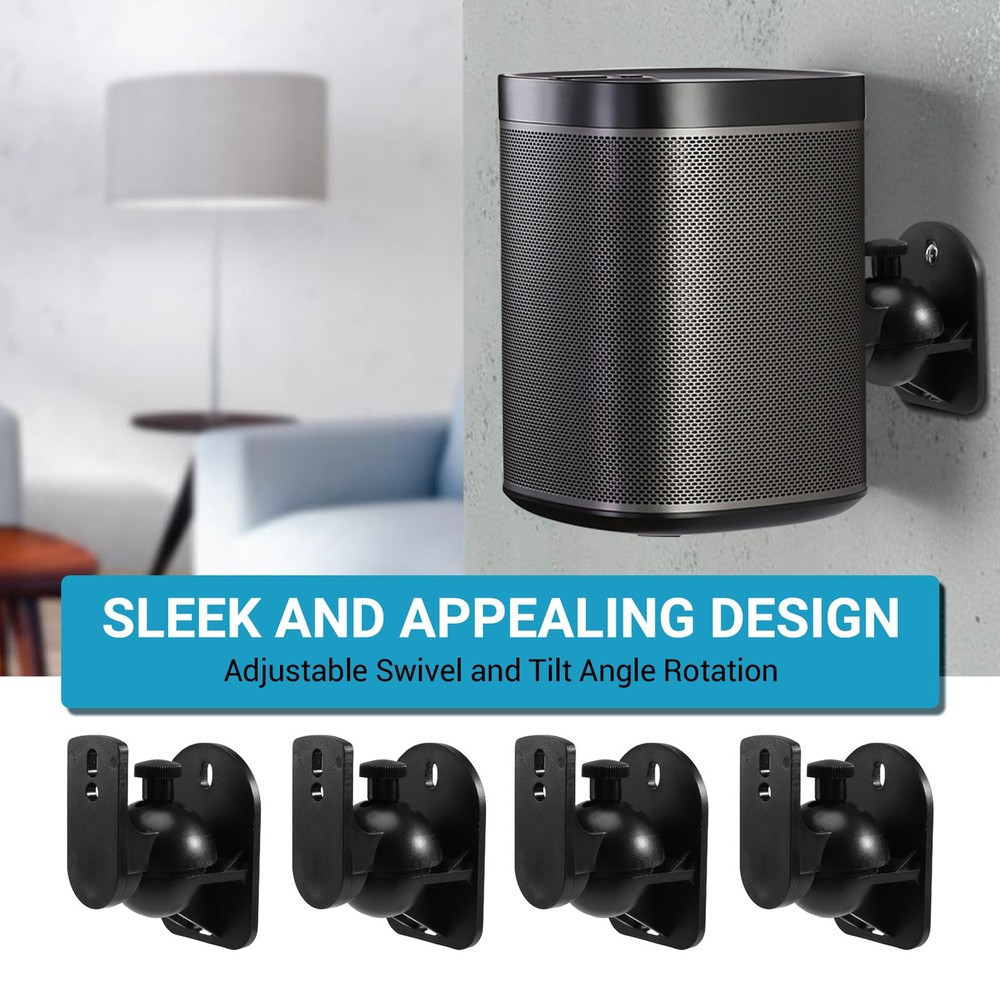 4PCS Universal Speaker Wall Mount Bracket Ceiling Stand Clamp with2799