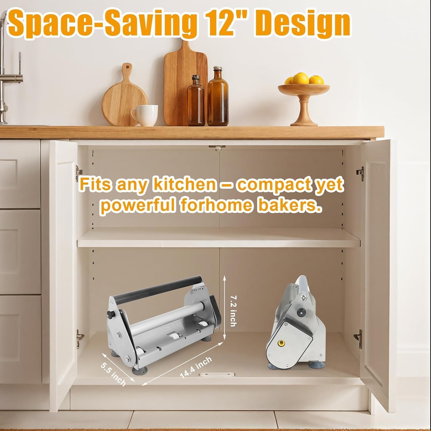 12” Folding Dough Sheeter Machine w/ 2 Rolling Boards Stainless Steel Thickness