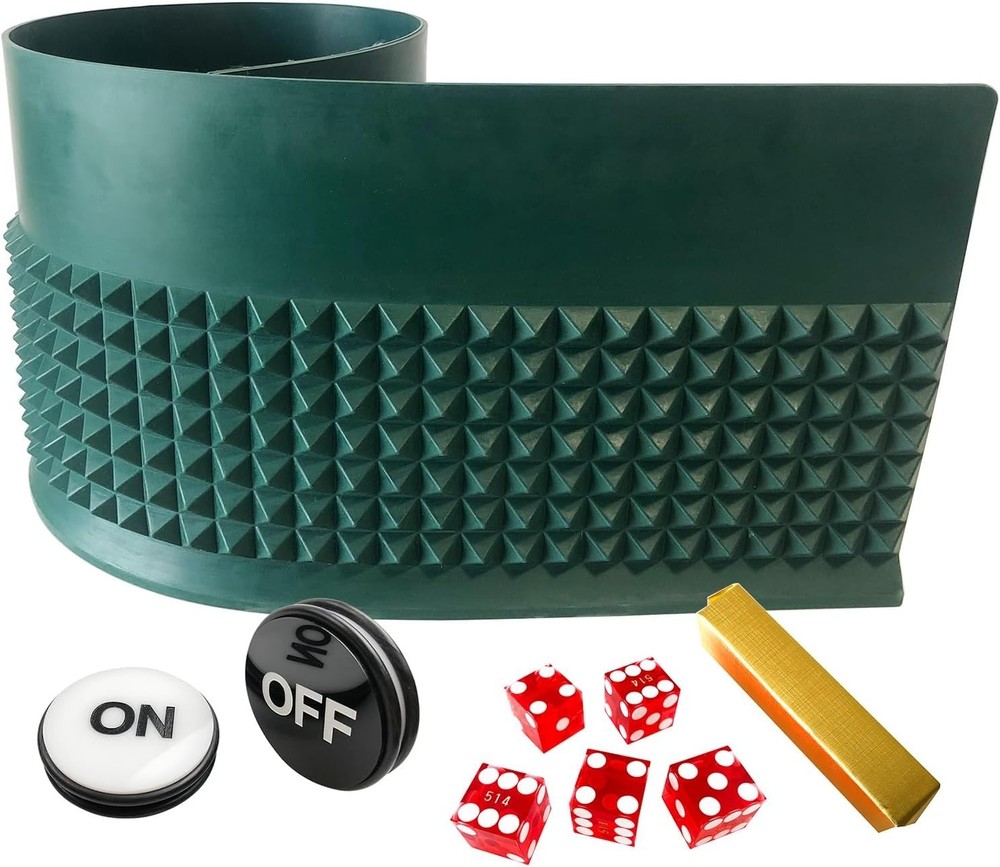 Deluxe Craps Table Top Set with Diamond Bumper, AAA Precision Dice, and Button