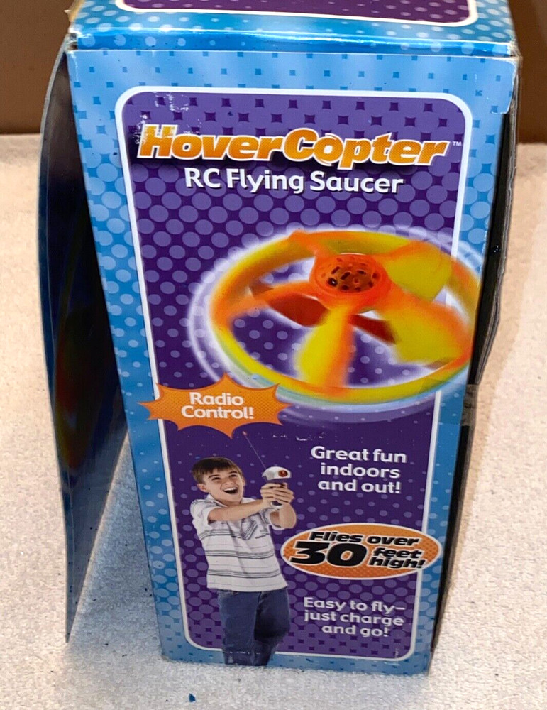 Hover Copter RC Flying Saucer, 49 MHz, Lights, Controller, NEW
