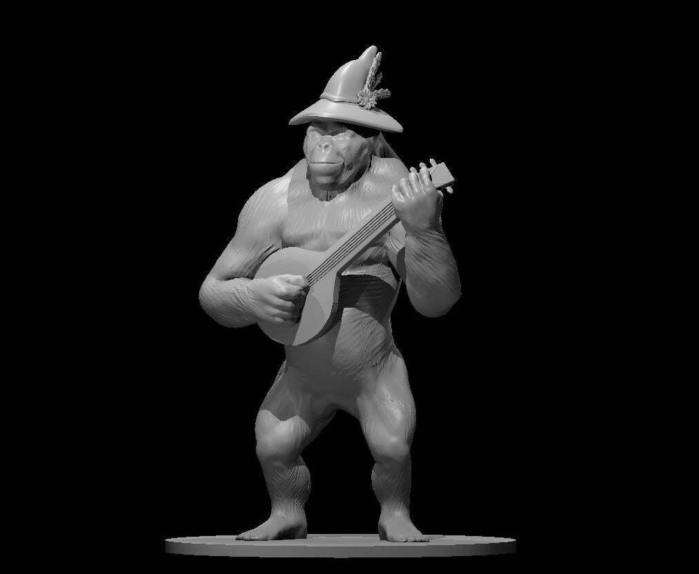 Polymorphed Bard as Great Ape- DND - Pathfinder - Dungeons & Dragons - RPG - Tab