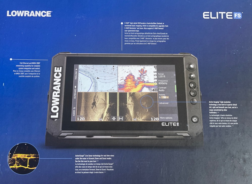 Lowrance Elite FS 9 Fishfinder Chartplotter w/ Active Imaging 3-in-1 Transducer