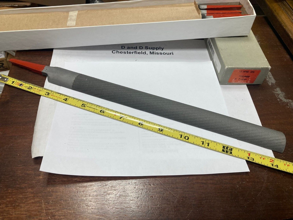 Simonds 73324000, Half Round, American-Pattern Double Cut, 12" File, Smooth Cut