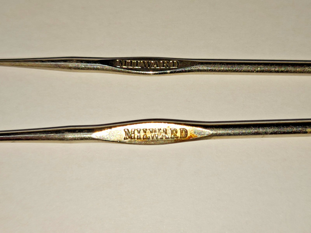 7 small tip crochet hooks Milward Boyle Bates Hero