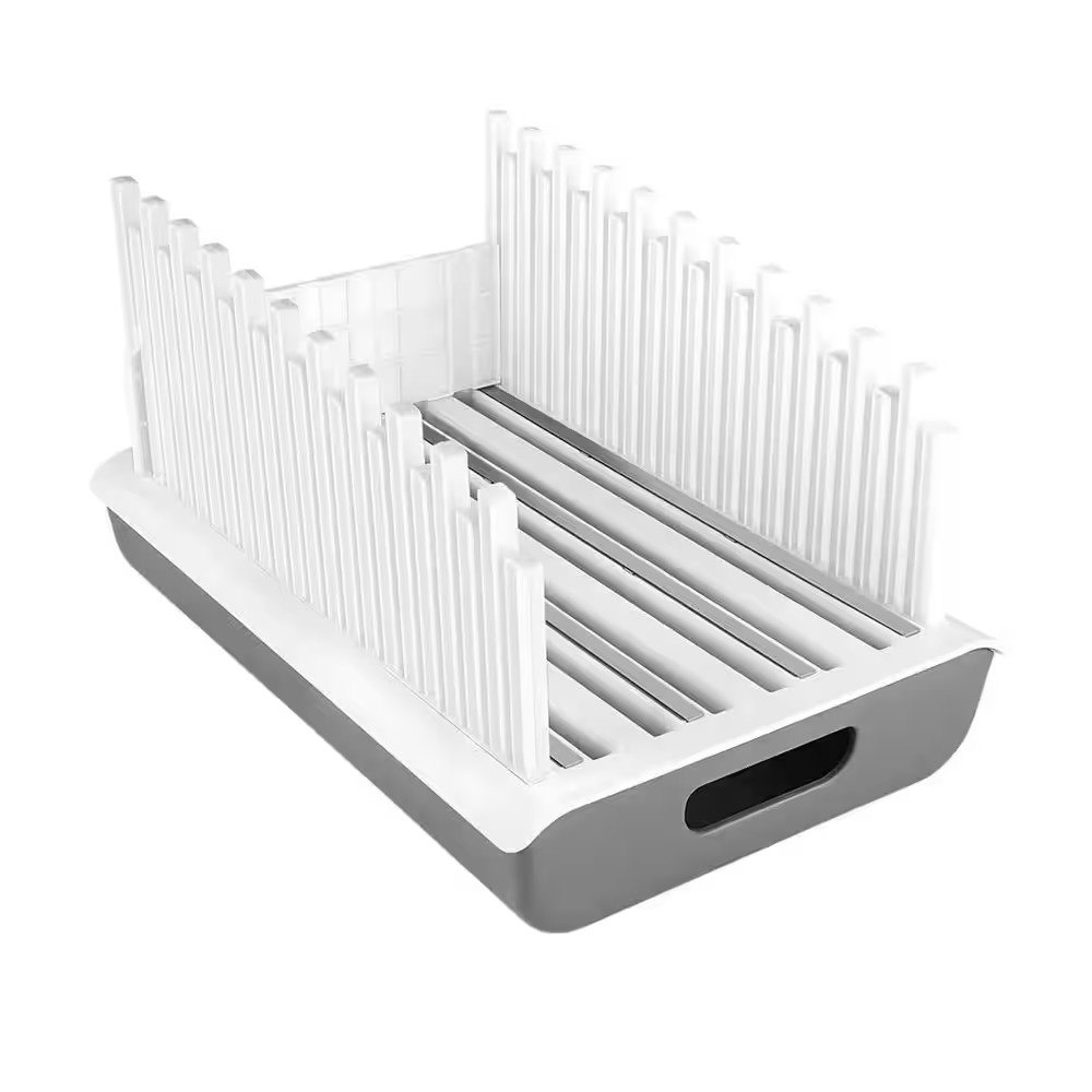 8.1 in Plastic Blade Adjustable Bread Slicer Guide with Storage Tray, 3-Slice Th