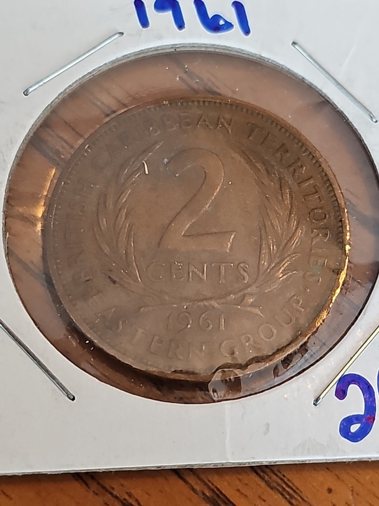 1961 - 2 Cent Coin British Caribbean Territories Eastern Group
