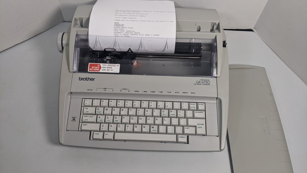 Brother GX-6750 Correctronic Electronic Typewriter Tested Working Cleaned