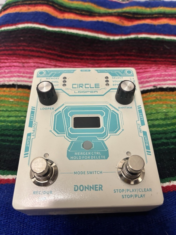 Donner Circle Looper Stereo Pedal Tested Working