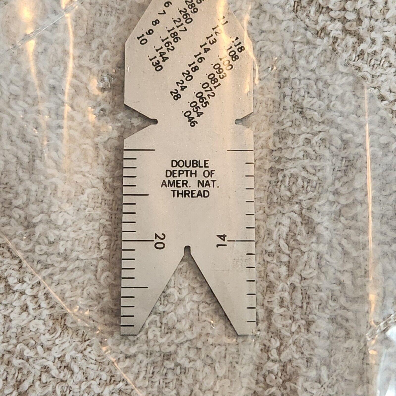 QTY of 1ea. L.A.Spievak Corp "Fish-Tail" 60º Thread Center Gage - new