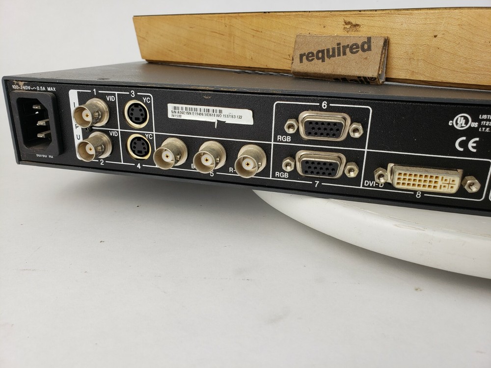 Extron IN1508 Eight Input Scaling Presentation Switcher Power Cord Controller