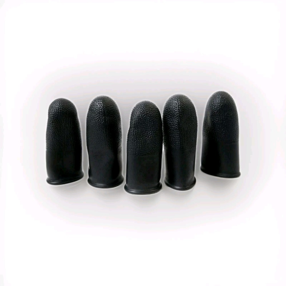 Bertech Black Static Dissipative Finger Cots • 16 Mil Thick • Small • 100 Pack