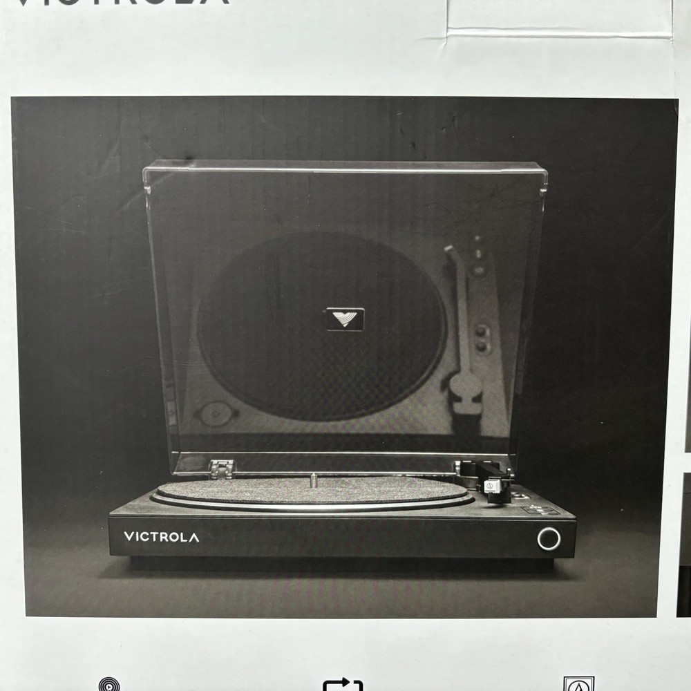 Victrola VPT-800 Bluetooth Fully Automatic Record Player Turntable Black
