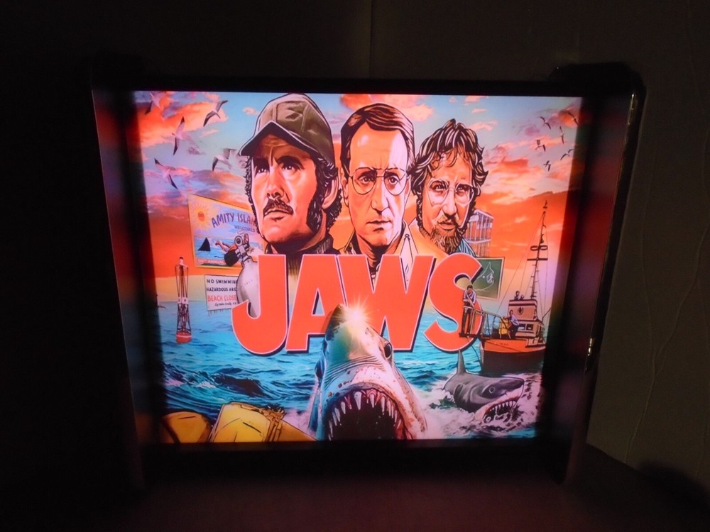 Jaws custom sign Pinball LED Display light box