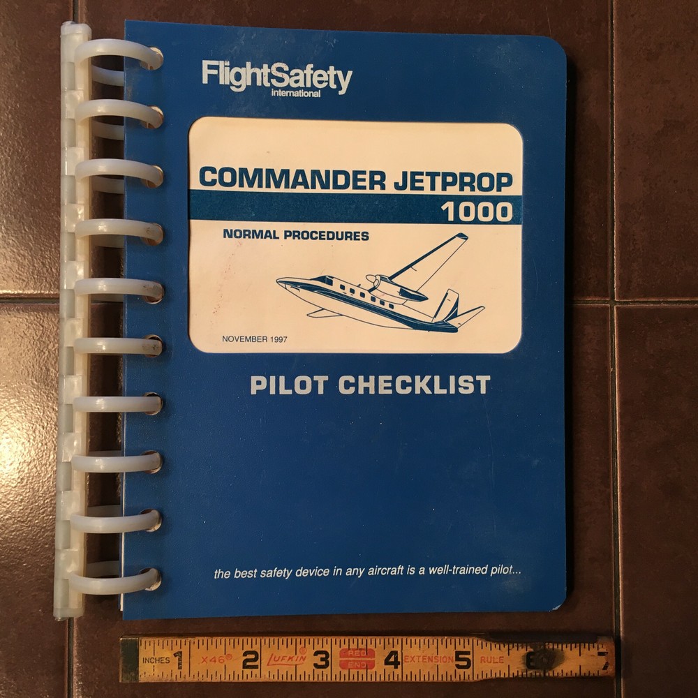 Commander Jetprop 1000 Normal Procedures Pilot Checklist   aka 695A & 695B