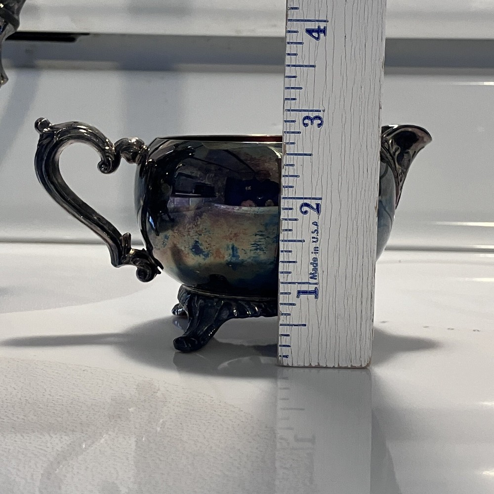 WM Rogers Silver Plated 4 PCS Serving Set Tea Coffee Sugar Cream 171 801 803 804