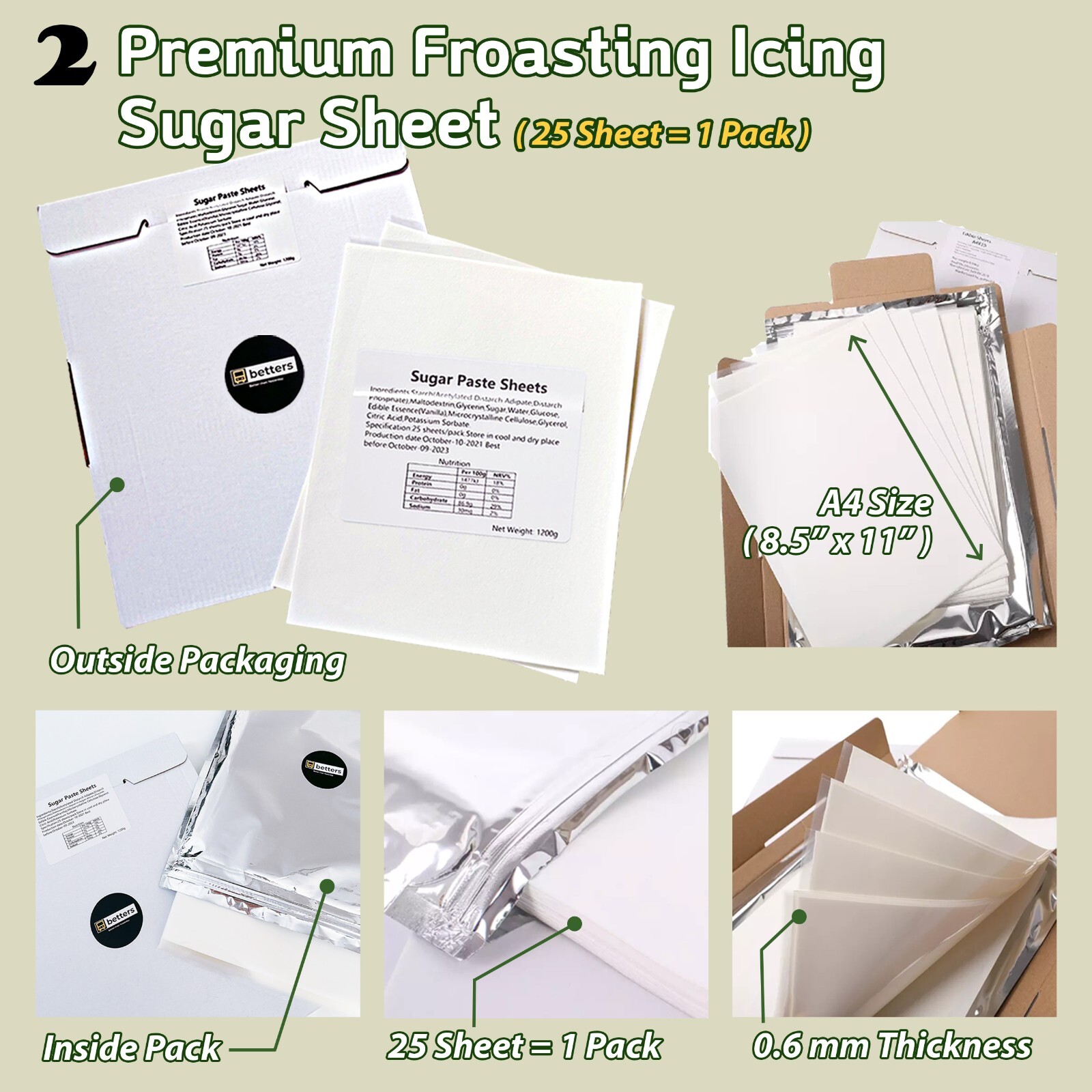 Betters® EDIBLE Printer Set- Cake Ink & 25 Sugar sheets & Clean Kits & Food Pens