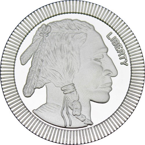 1 oz Silvertowne Buffalo Stackable Silver Round (New)