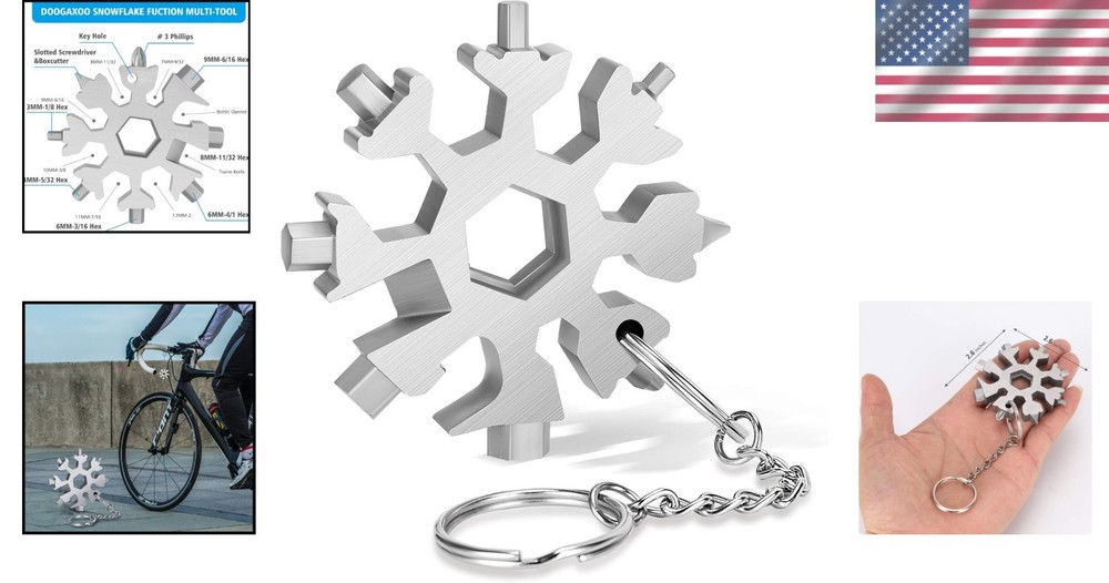 Compact Snowflake Multi-Tool - Lightweight, Durable & Great Gift for Men