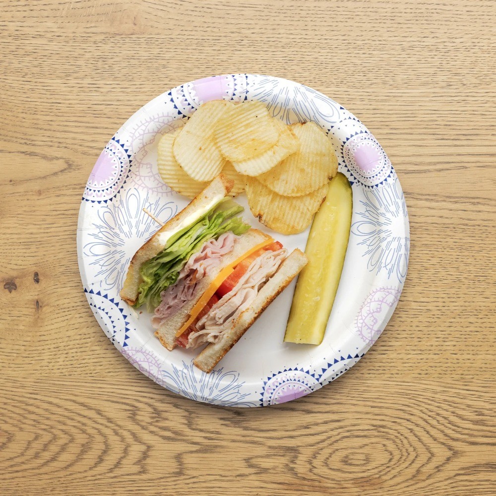 Great Value Disposable Paper Plates, 8.5", 100 Count