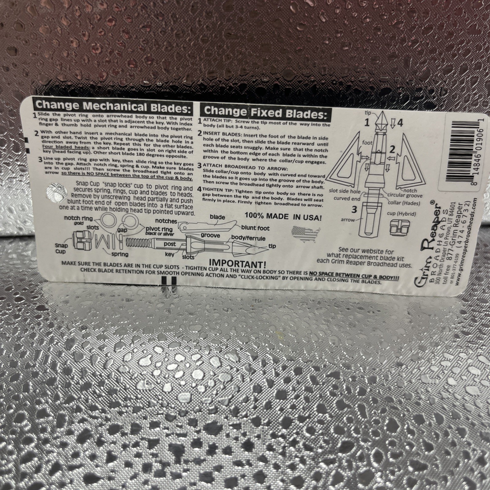 Grim Reaper Razor Tip/Razor Cut Replacement Blades - 85/100gr. - 1906