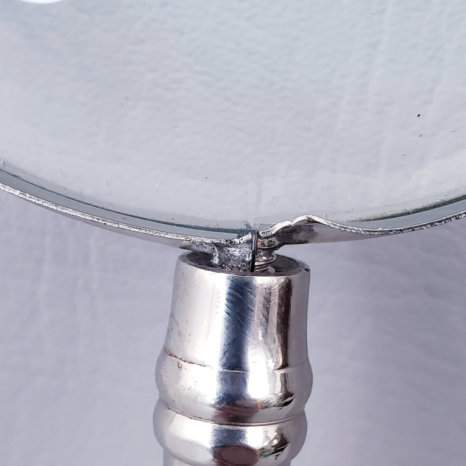 Vintage Large 12" Magnifying Glass Handheld Ornate Silverplated Handle