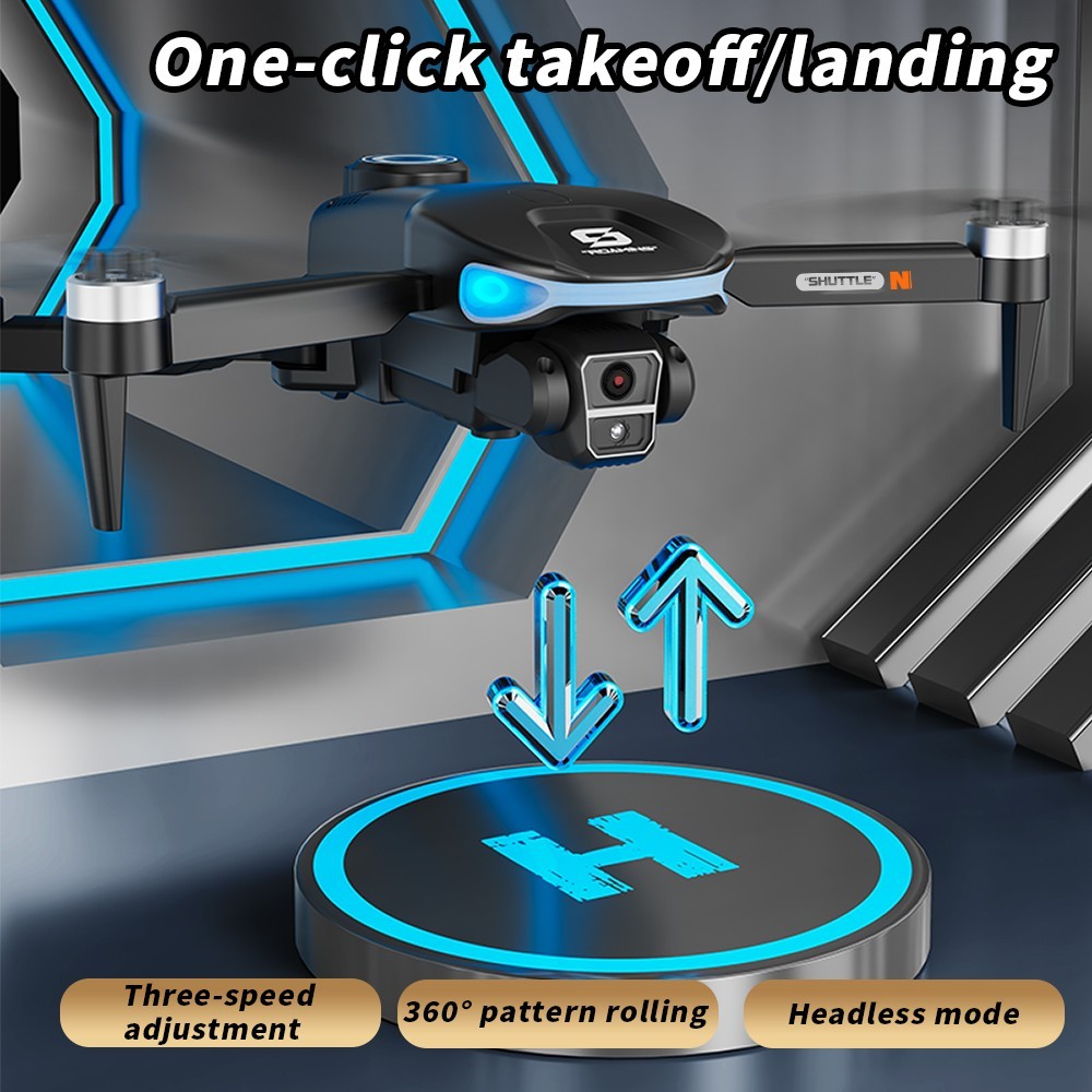 Drone with HD Dual Camera for Beginners, Large Remote Screen & Body LCD Display