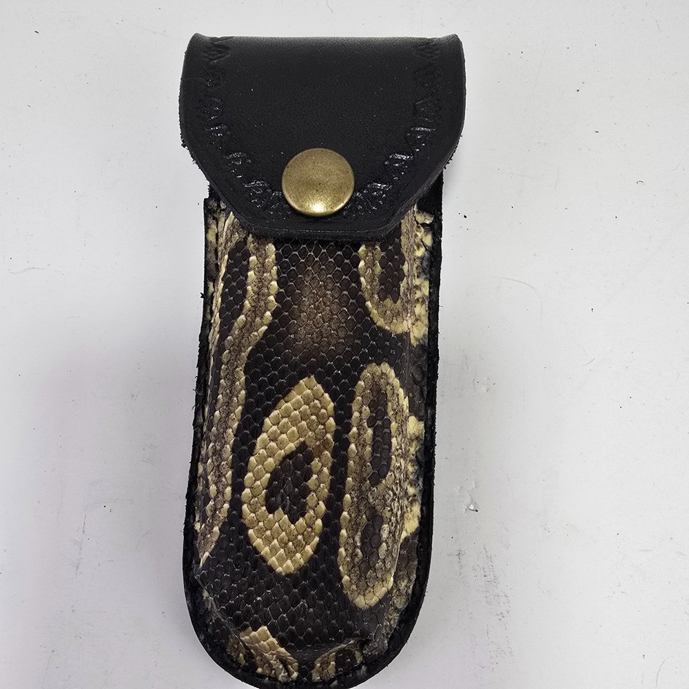 Buck 110 Leather knife sheath Ball Python, case 6265 New Handmade Sheath